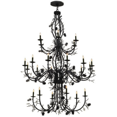 Lustre étagé 24 lumières façon bougie