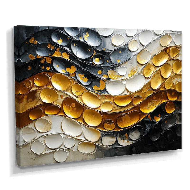 «Golden Passage To Transitional Art II», art abstrait moderne sur toile transitionnelle, H 12 po x l 20 po, Toile tendue