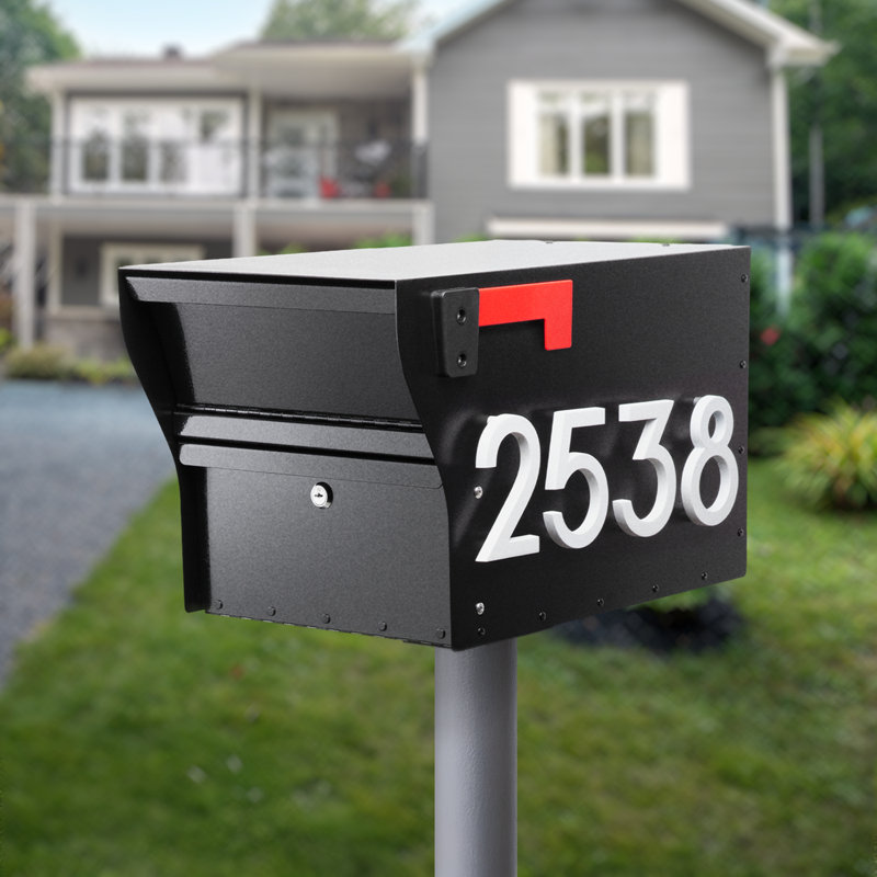 Boîte aux lettres MailVault avec chiffres à distance, Noir / blanc, Oui