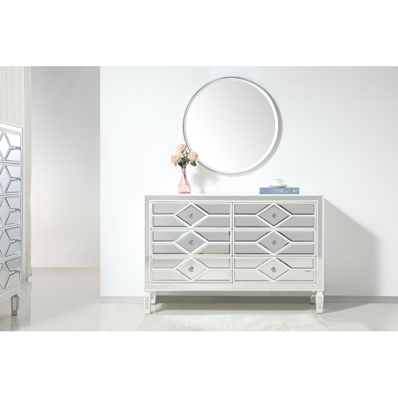 Bashaw 48'' W 6 - Drawer Dresser, Antique White