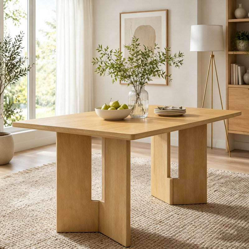 Table de salle à manger Farmhouse, Natural Wood Wash