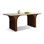 Nut-brown Rectangular Sintered Stone + Solid Wood Dining Table