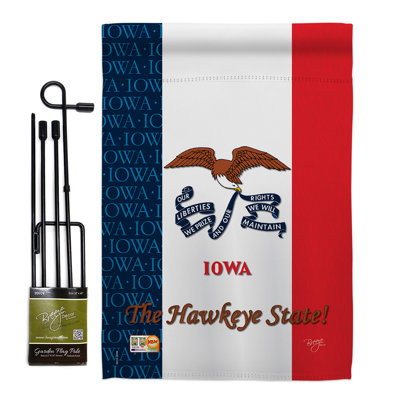 Double Sided 18.5'' H x 13'' W Polyester Flag Set