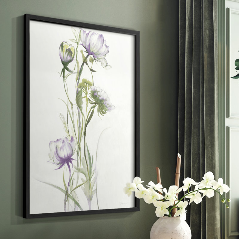 «Late Summer Wildflowers I», reproduction encadrée V30, Noir, H 20 po x l 16 po