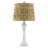 Arcola 26" Boho White Resin Table Lamp With Handwoven Shade-104561499
