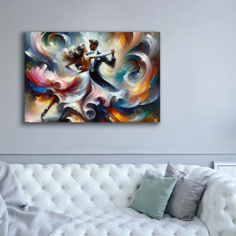 «Lets Dance» par Rich Monet, art mural sur toile, H 40 po x l 60 po x P 1,5 po
