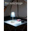 Lampe de table rechargeable sans fil avec batterie 6000Mah, port USB-C et prise de courant, 3 lumières DEL à intensité variable, conception en acrylique doré pour le décor du bureau de la chambre à coucher