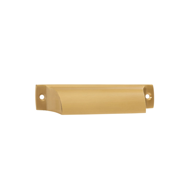 Unlacquered Brass "Ballard" Cup Drawer Pull