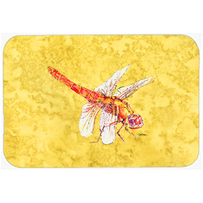 Planche à découper en verre jaune libellule August Grove®