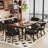 LUMERA Collection Tufted Arm Dining Chair Black-608087499-667664906