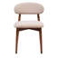 Chaise rembourrée Flannelette avec pieds en bois de noyer massif-247972173