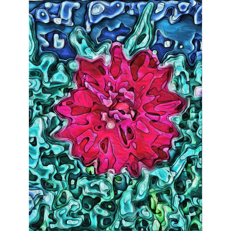 Dahlia Topography Print by Tanna Gx, 21.25" H x 17.25" W x 0.875" D