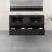 Bathroom Vanity with Double Sinks (Walnut+black)