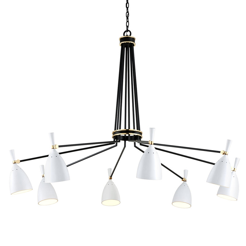 Lustre spoutnik à 8 lumières Utopia, Blanc satiné
