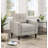 Bowen Upholstered Track Arm Tufted Accent Chair Beige-2013693304