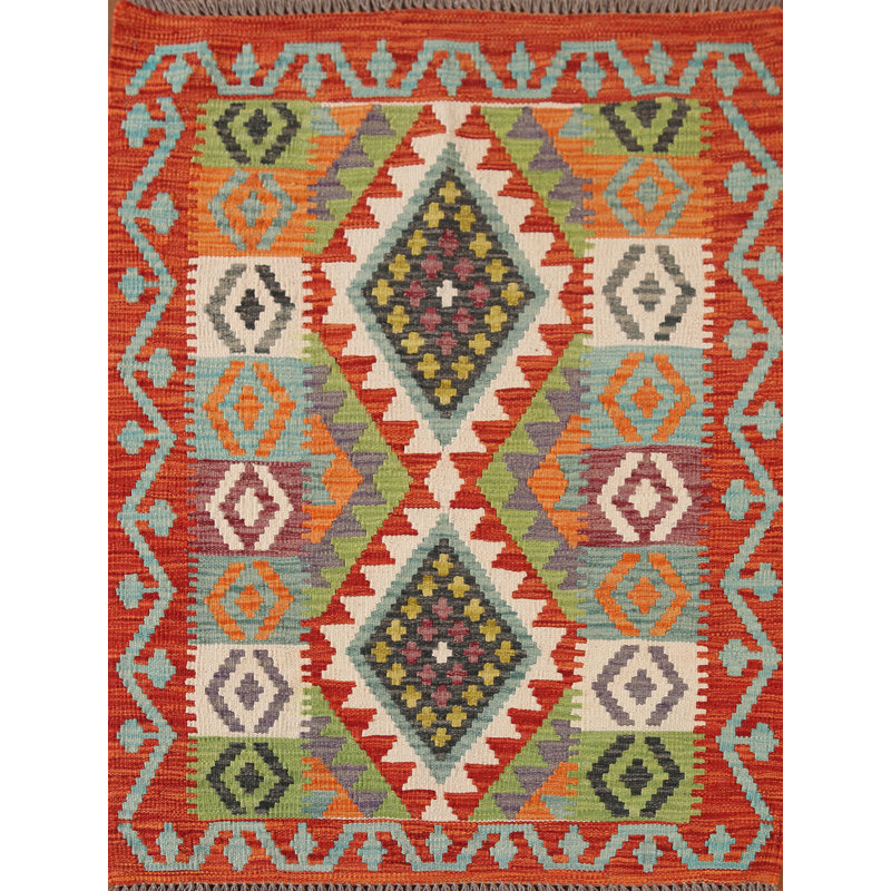 South Western Kilim Oriental Accent Rug 3x4