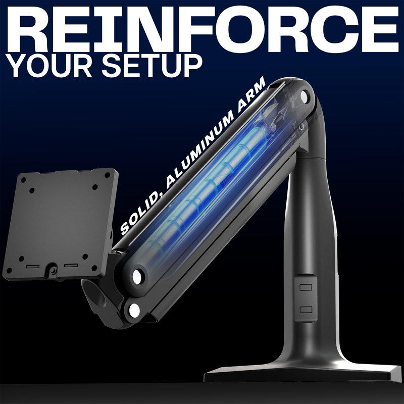 Support pour écran de bureau pneumatique à bras simple
