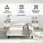 Strath vidaXL Bed Frame, Faux Leather Upholstered Platform Bed Frame, No Mattress-285223867-285223844