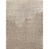 Hand Knotted Geometric Area Rug in Brown