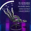 HOFFREE Fauteuil de jeu à DEL avec haut-parleurs et fauteuil de jeu vidéo massant pour 400 lb avec repose-pieds-173144490