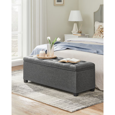 Steel Frame Storage Ottoman Bench