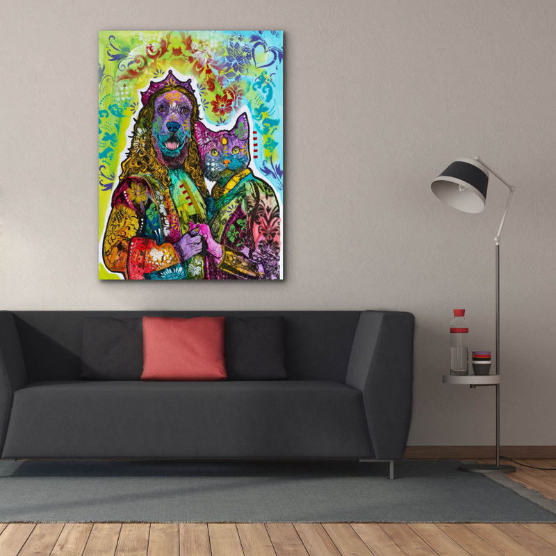 «Royal Couple» par Dean Russo, art mural sur toile, H 54 po x l 40 po x P 1,5 po