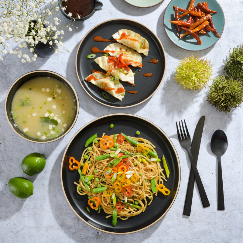 Gibson Soho Lounge Matte 18 Piece Dinnerware Set, Service for