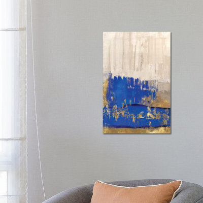 Indigo Abstract II by PI Galerie - Wrapped Canvas Painting