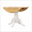 Tables de salle à manger | Mesa de Comedor, abattant en bois massif rustique, brun naturel blanc cassé, pour les petits coins repas | Rond