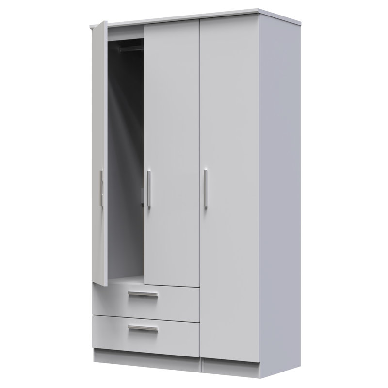Borgeson Manufactured Wood Wardrobe, Grey Matt