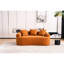 SOFA: canapé orange à deux places, tissu en chenille grain de bois, canapé à compression double éponge, canapé à compression double avec 3 coussins pour la maison / la maison / le mobilier / l’appartement / le bureau