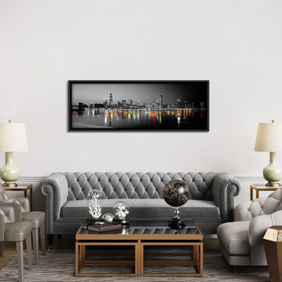 " Skyline At Night With Color Pop Lake Michigan Reflection, Chicago, Cook County, Illinois, USA " by Panoramic Images