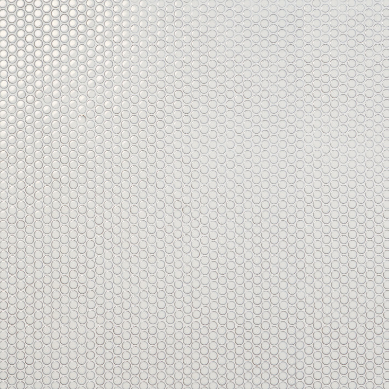 Zen 12.32'' W x 12.99'' L Ceramic Penny Round Mosaic Floor and Wall Tile (1.11 sq. ft./ each), Edged White