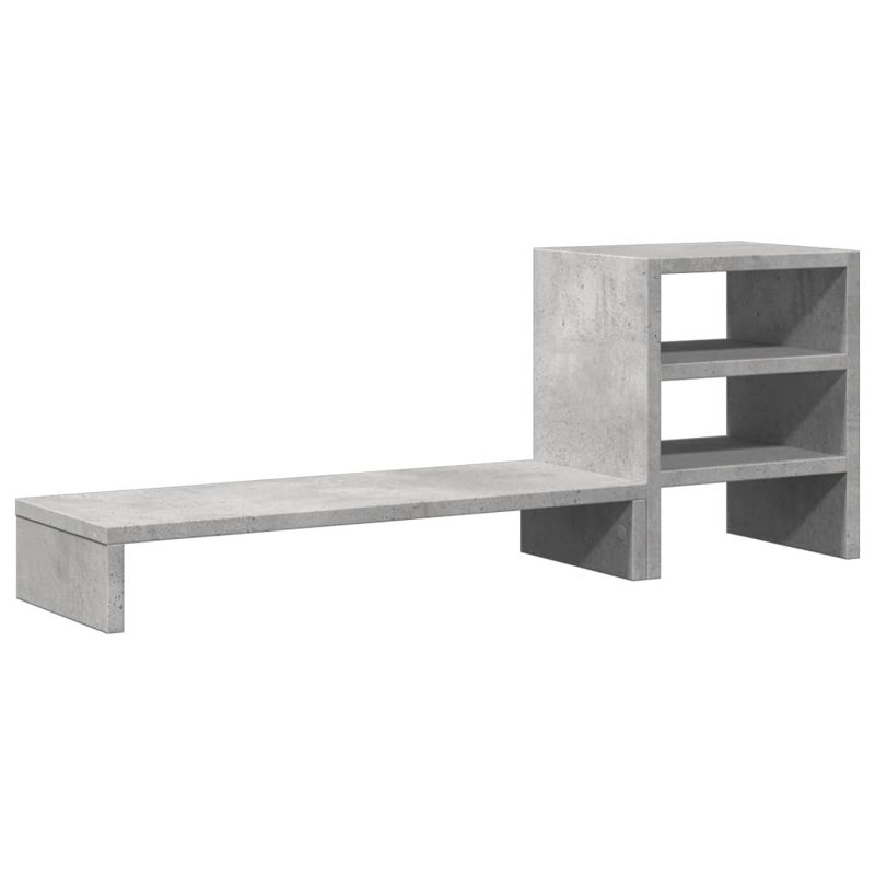 Shamequa Manufactured Wood Monitor Stand, Concrete Grey