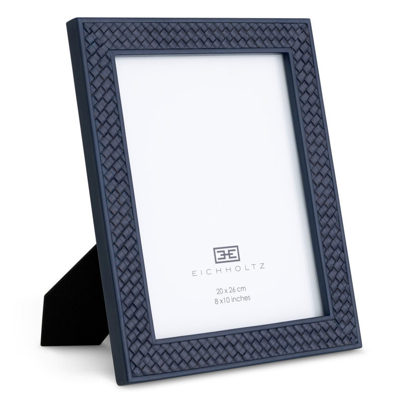 Picture Frame Nivo Blue Leather Set Of 2