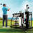 Golf Bag Storage Stand Multifunctional Metal Golf Bags Organizer Rack With Shelves Rolling Multi-Use Sports Equipment Shelves
