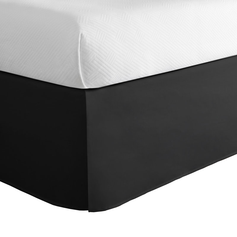 Today's Home Pleated Bed Skirt, Full, Black