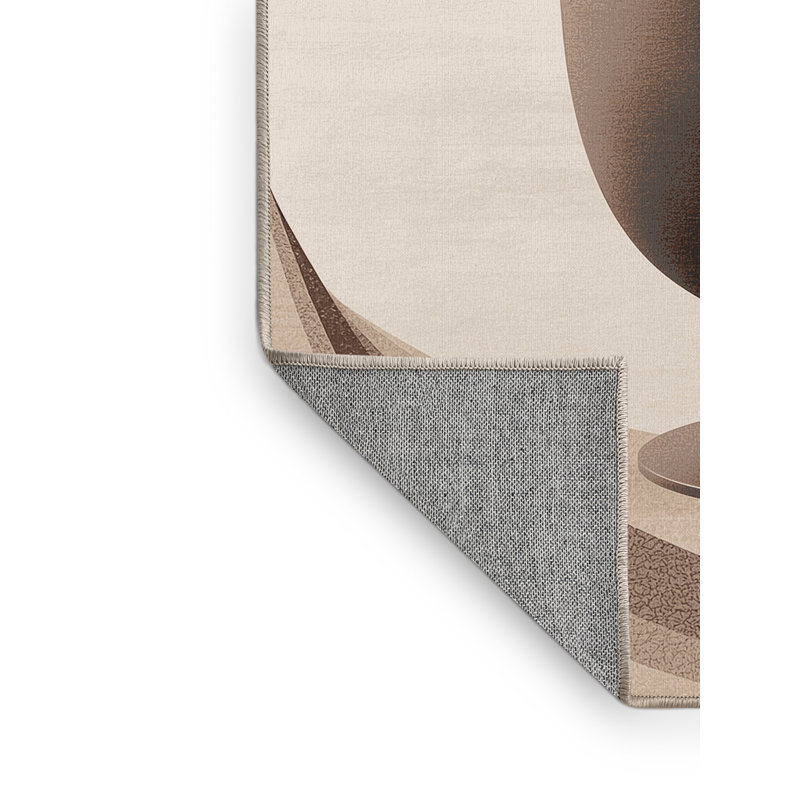 Tapis chic et luxueux lavable à la machine Templeton Gelato Cup - Beige, 2 pi x 3 pi