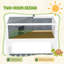 Wooden Tortoise House with Storage Shelf Clear Observation Windows