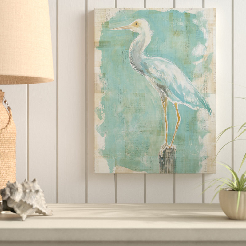 «Coastal Egret II v2», reproduction d'impression sur toile tendue, H 32 po x l 24 po x P 2 po