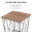 Table de bout avec plateau et plateau en bois massif