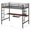 Lit mezzanine avec bureau et tablette