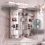 Armoire à pharmacie 16 po x 36 po en aluminium encastré et à fixation en surface-133233870