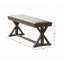 Mobilier de salle à manger ensemble de salle à manger à feuilles larges gris cendré 8 pièces, ensemble de salle à manger 6 chaises avec banc, ensemble de table de salle à manger, ensemble de salle à manger
