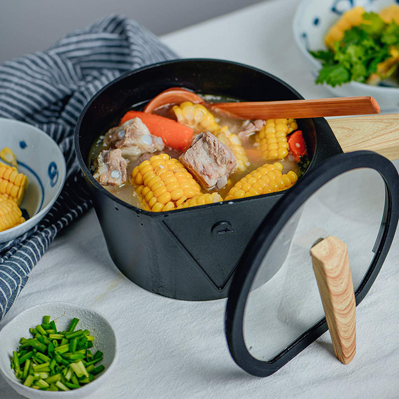 Dimanche chef 7 pte Casserole antiadhésive en aluminium avec couvercle