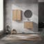 Meuble-lavabo mural avec lavabo et armoire latérale, 2 armoires combinées-1162655124