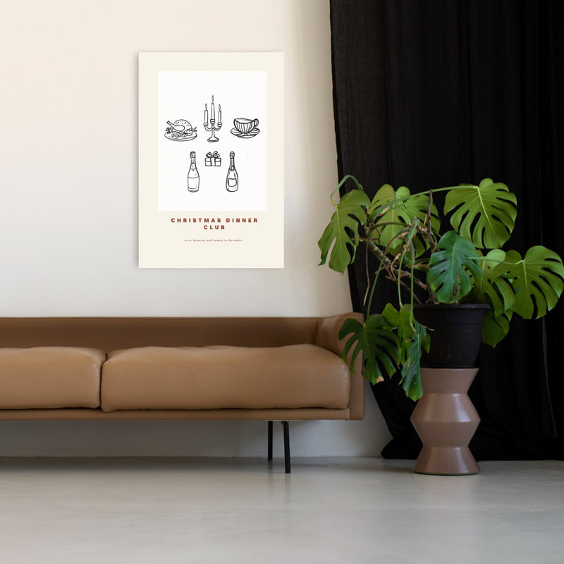 Christmasdinnerclub, impression d'art mural contemporain, 48" H x 32" W