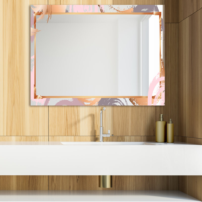 Glam Bathroom/Vanity Mirror, 29.5" H x 39.4" W, Modern & Contemporary 2