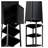 BLACK Storage Tall Slim Cabinet with Shutter Door and 3 Tier Shelves, Freestanding Linen Tower Cabinet for Dining Room, Natural Bamboo