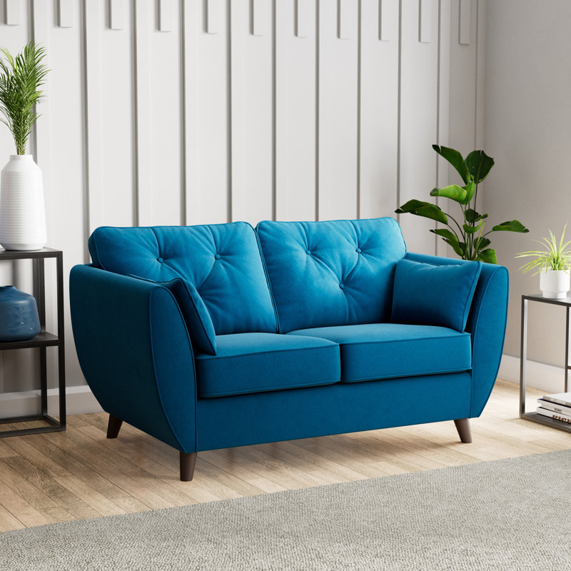 Birjesh 2 Seater Sofa, Dark Brown Wood, Marine